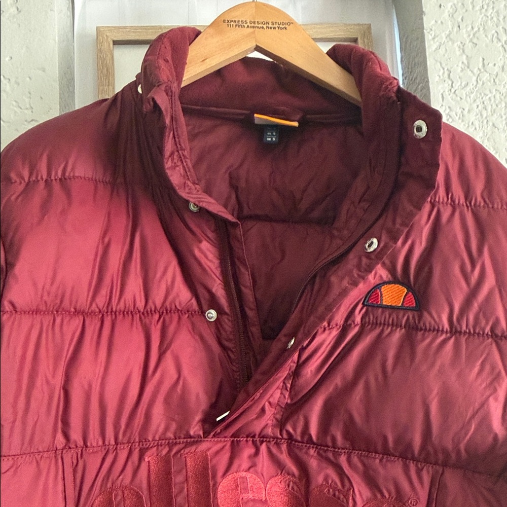 Ellesse Burgundy Quilted Jacket - Picture 8 of 10
